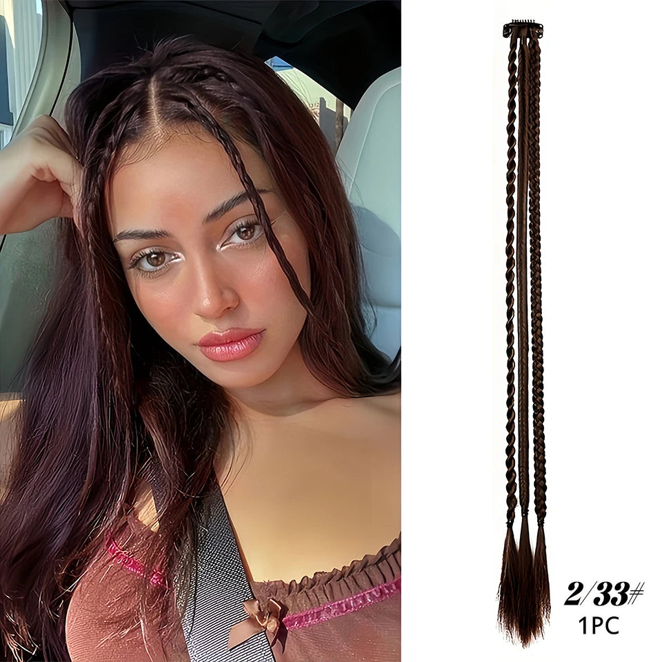 Triple Braid Clip-In Hair Extensions for Instant Styling