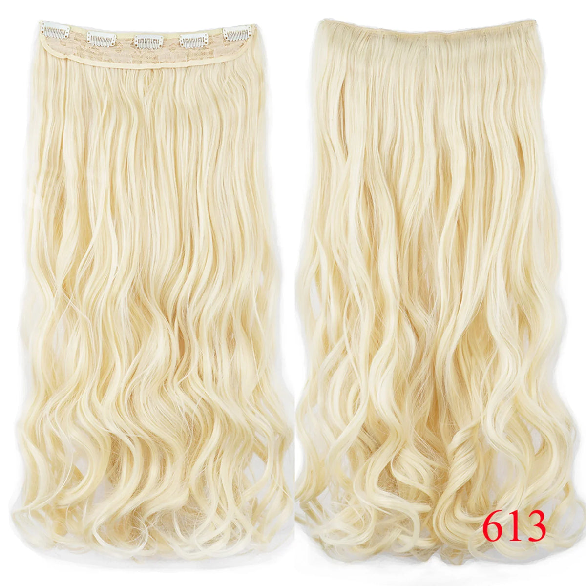 Wavy Clip-In Synthetic Hair Extensions for Instant Volume