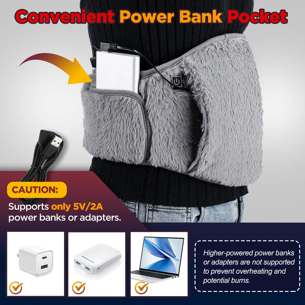 Electric Heated Waist Warmer Belt for Menstrual Cramp Pain Relief