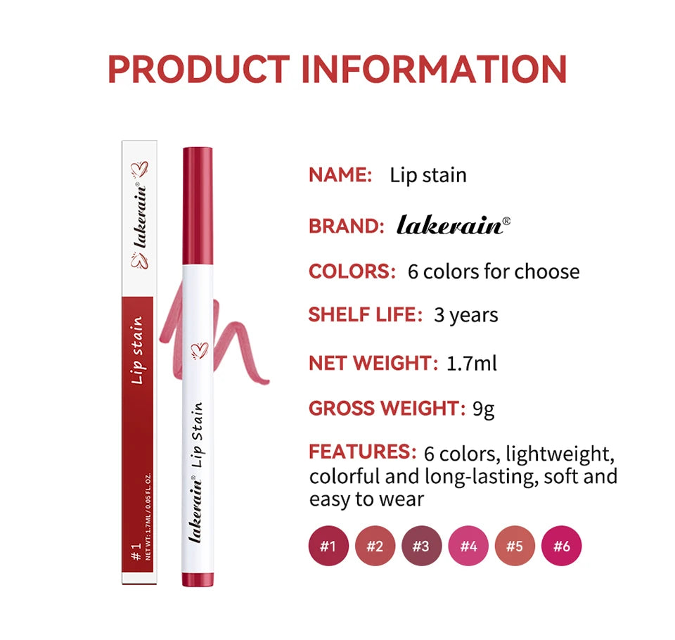 Dual-Sided Long-Lasting Lip Contour Stain and Liner Pen
