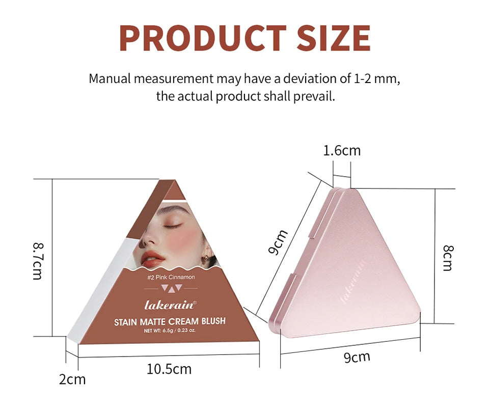Matte Satin Cream Blush for Long-Lasting Natural Glow and Oil Control - 17