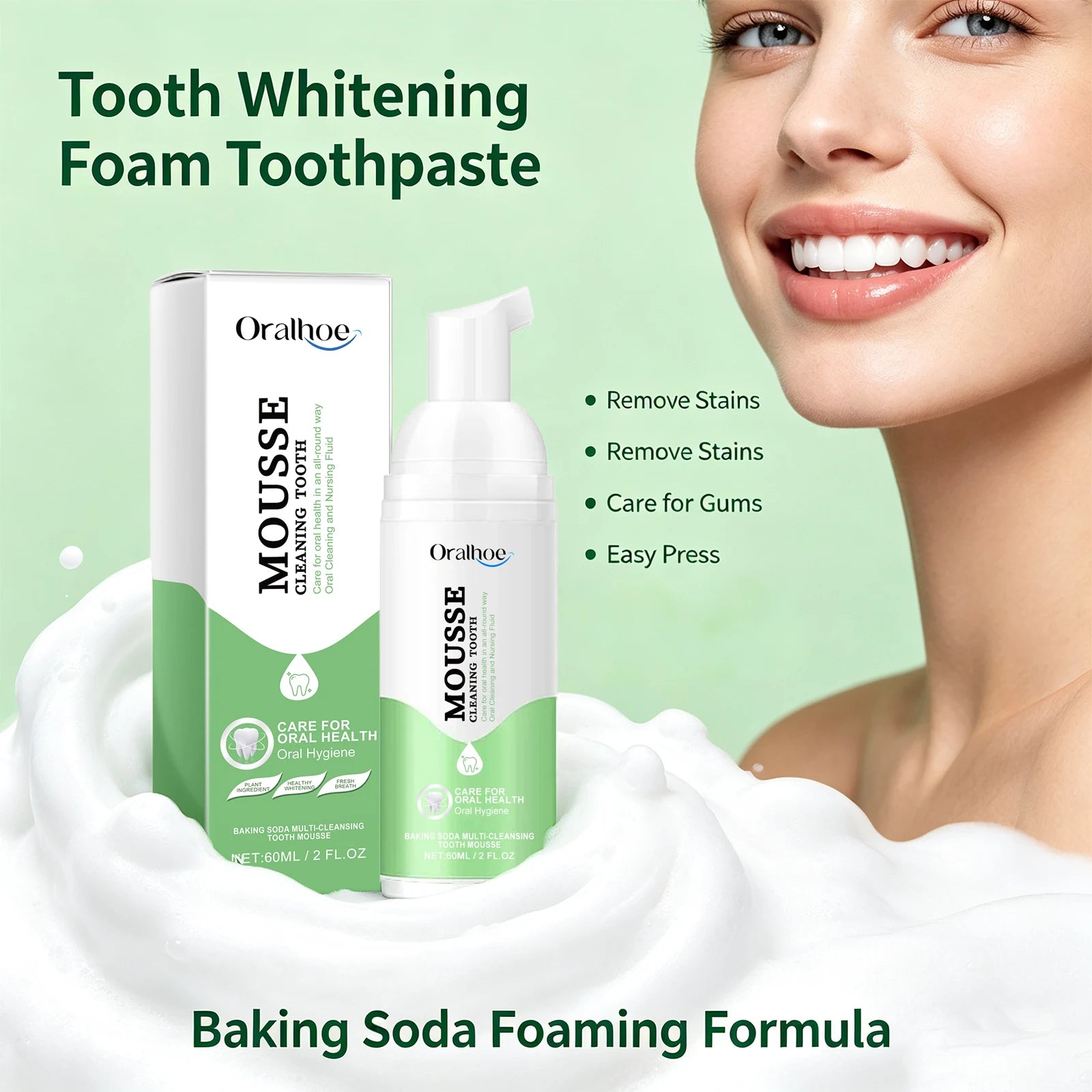 Foaming Teeth Whitening Mousse for Stain Removal and Fresh Breath - 3