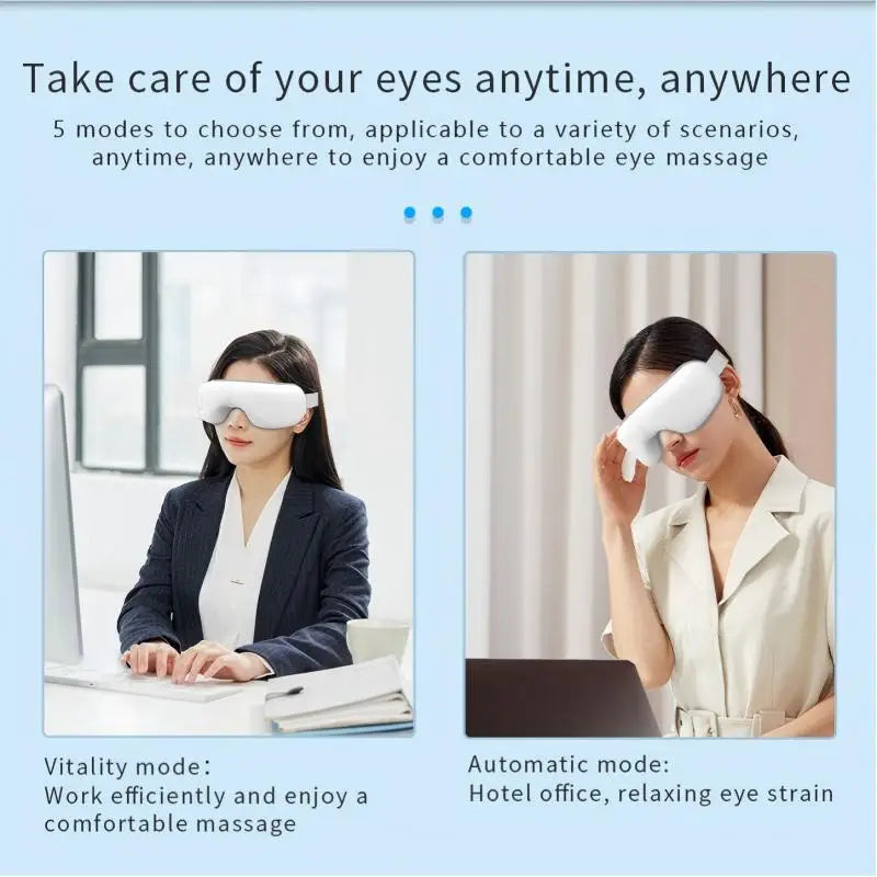 Rechargeable Eye Massager with Heat and Air Compression for Relaxation