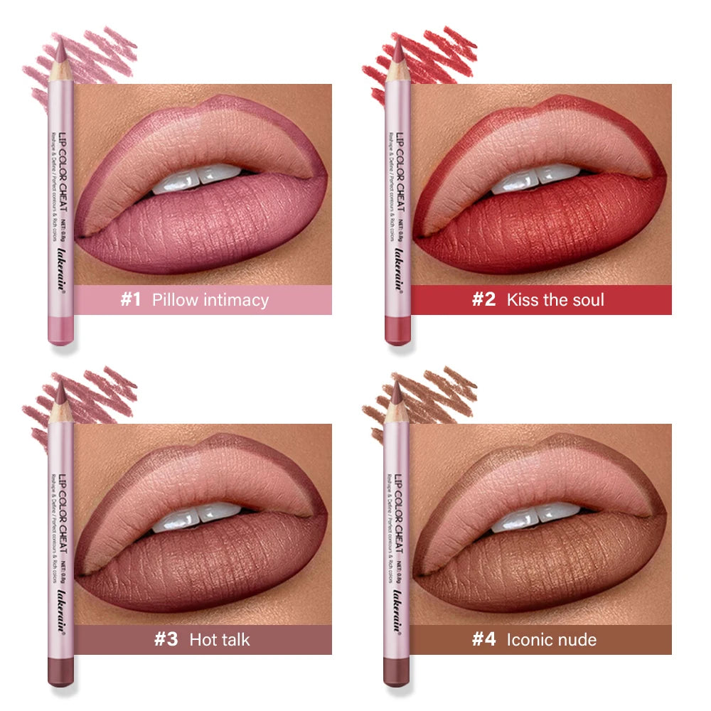 Waterproof Matte Lip Liner Pencil Set for Long-Lasting Defined Lips - 5