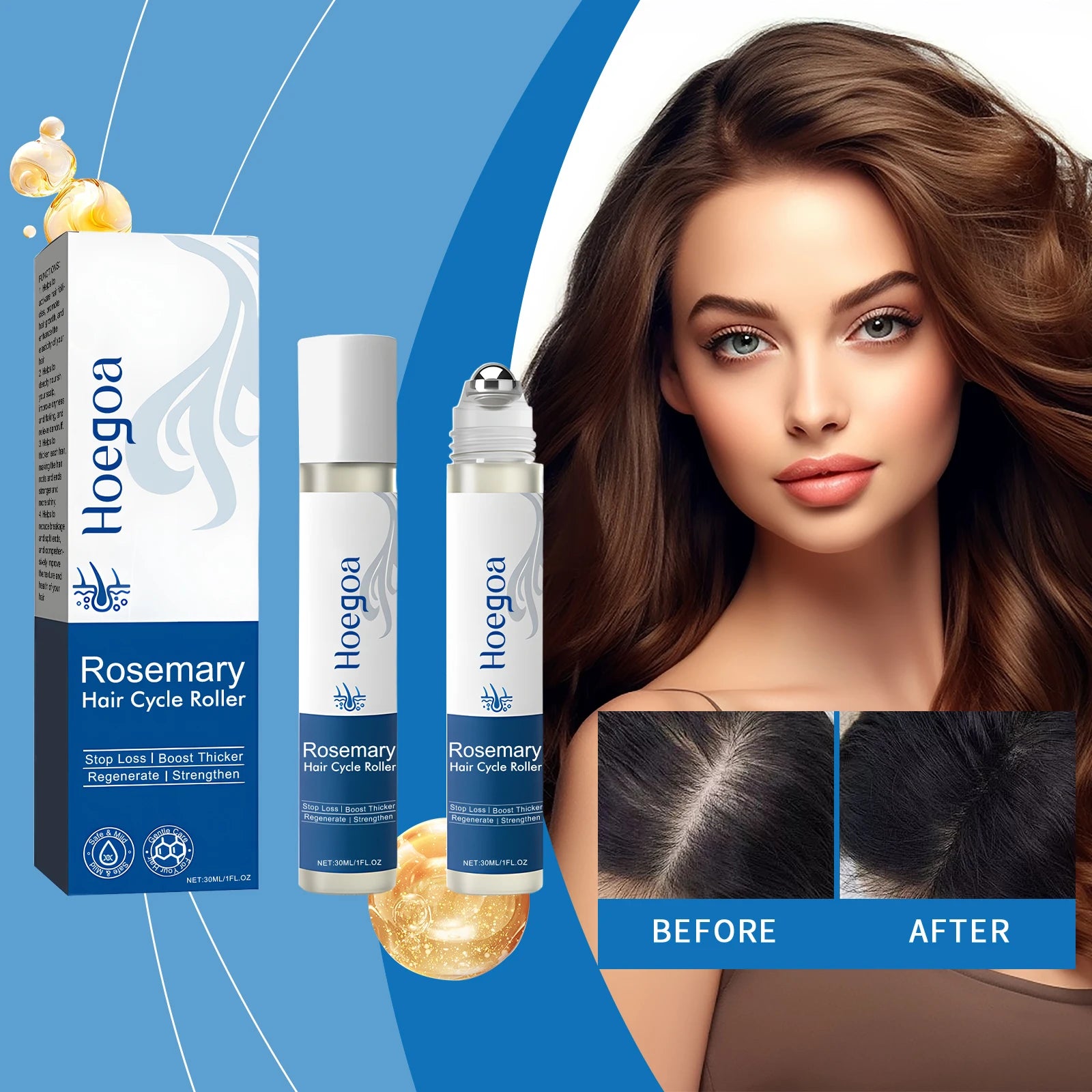 Rosemary Scalp Stimulating Roller Serum for Hair Growth and Thickness - 7