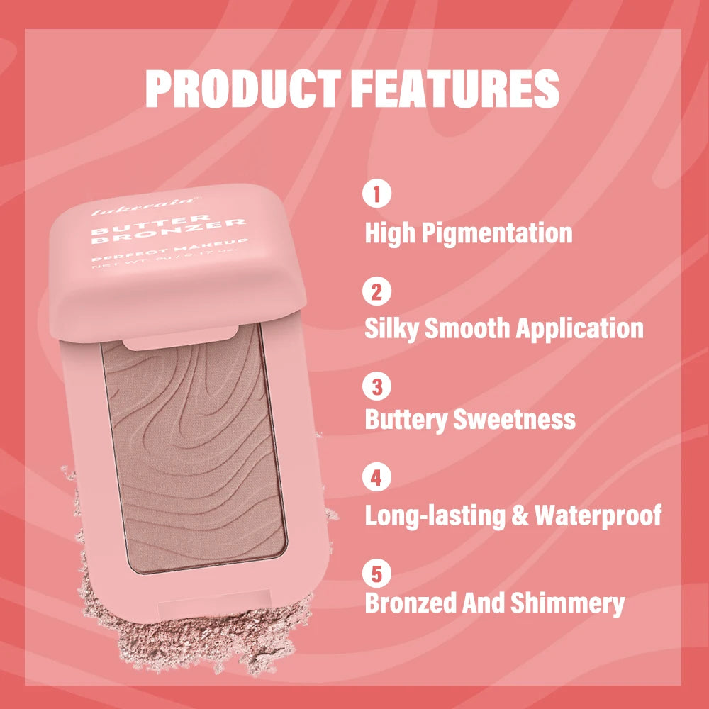 Soft Matte Butter Bronzer Powder for Sculpted and Natural Face Contouring - 3