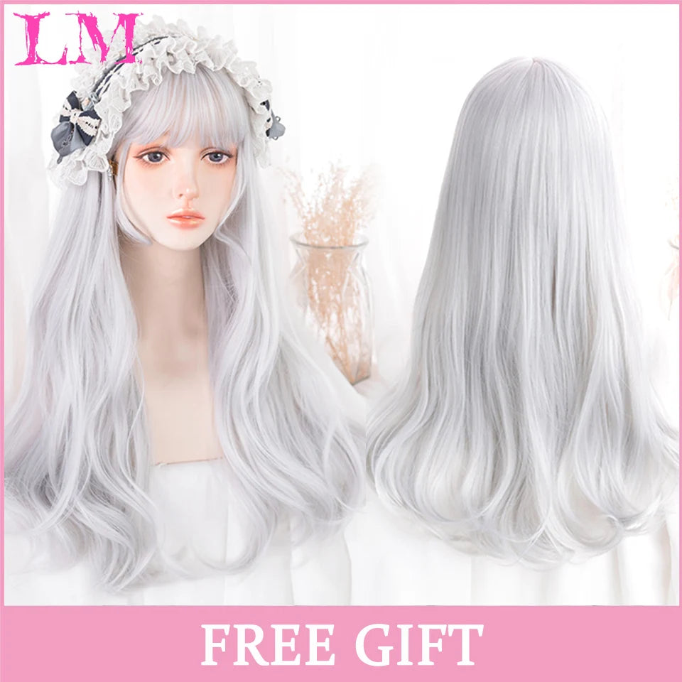24-Inch Long Pink Cosplay Wig for Costumes - 18