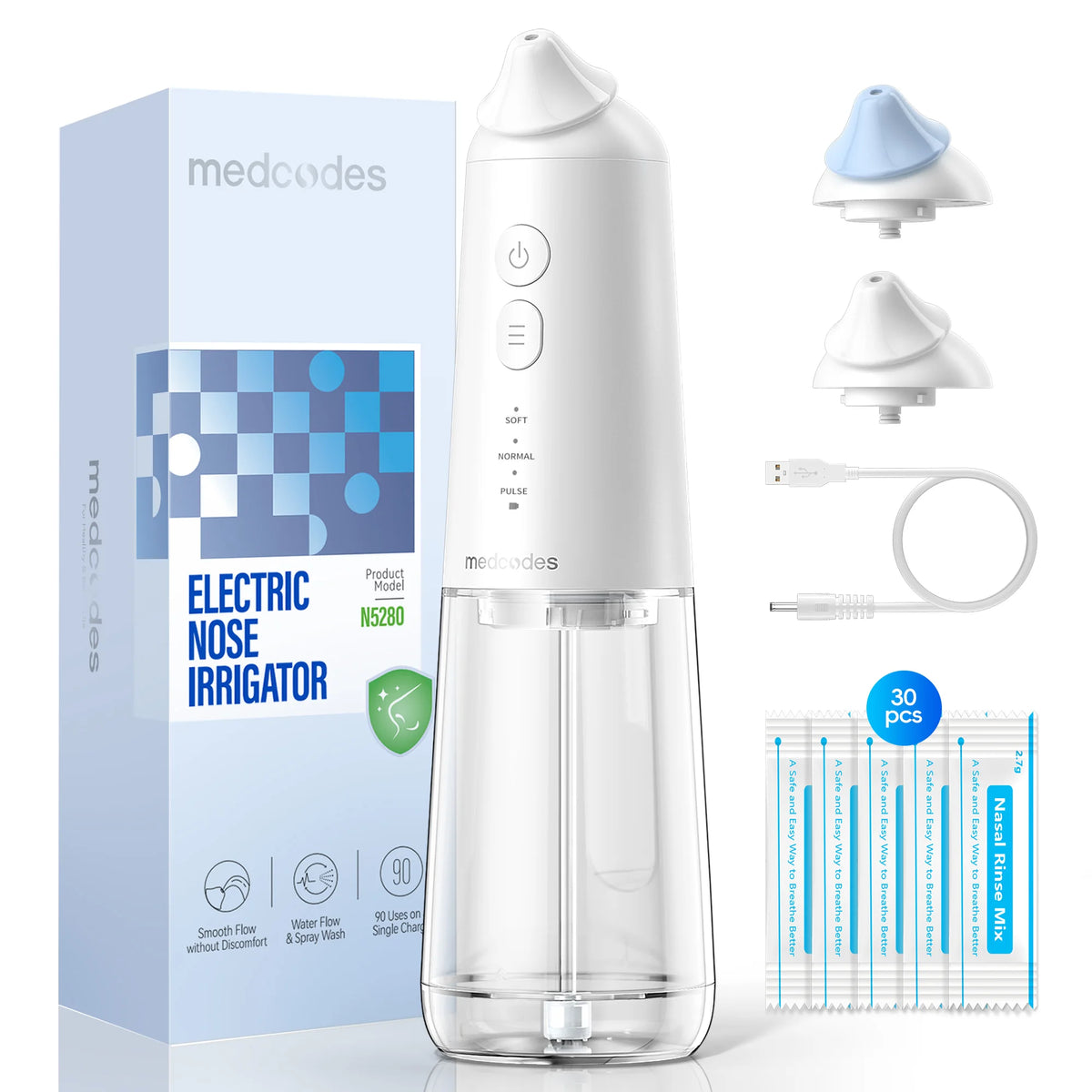 Electric Nasal Irrigation System for Sinus Relief and Allergy Cleaning