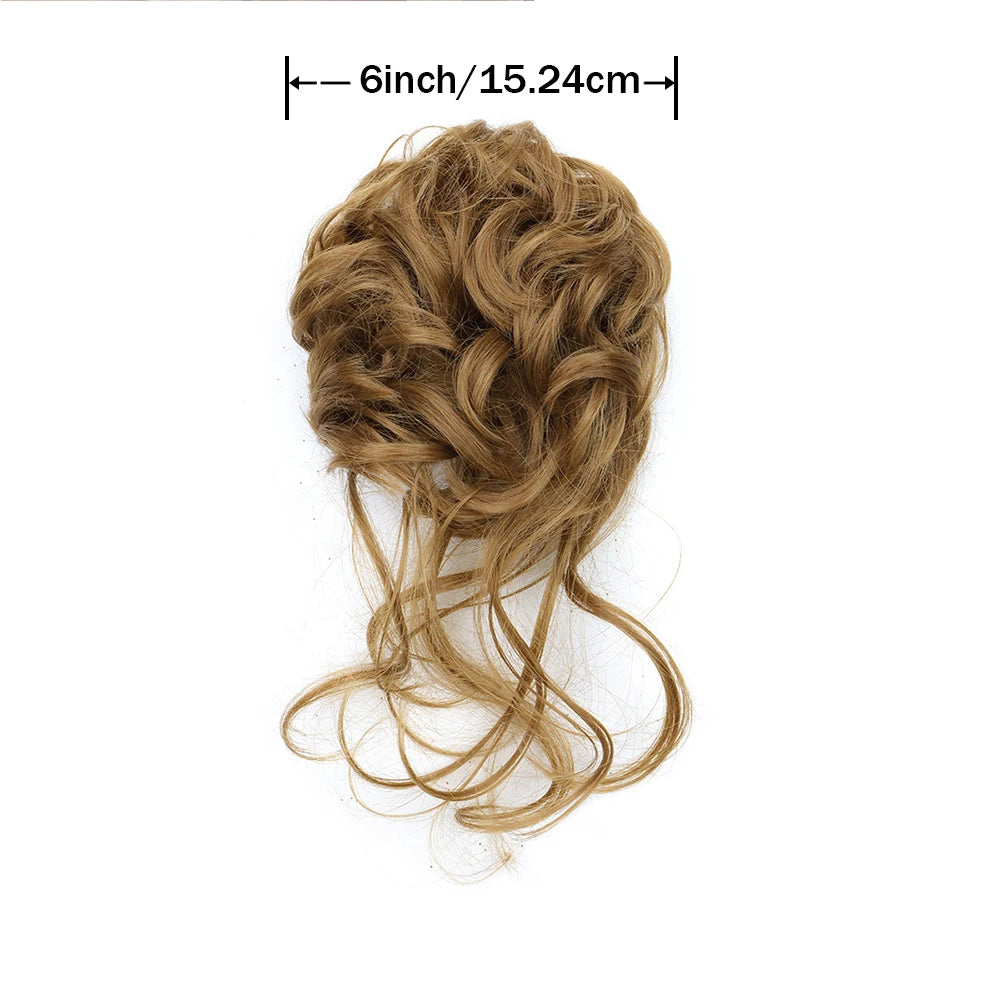 Messy Curly Hair Bun Extension for Instant Volume - 5