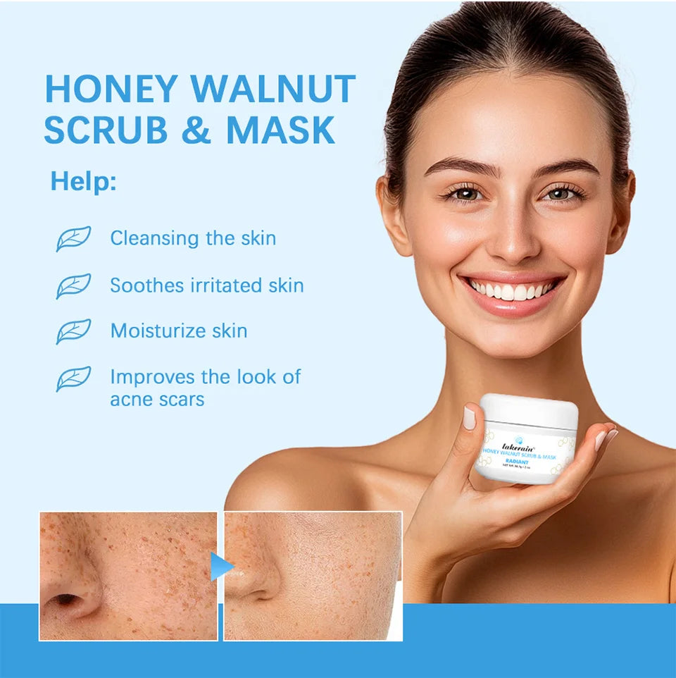 Honey Walnut Facial Exfoliating Scrub and Moisturizing Face Mask - 8