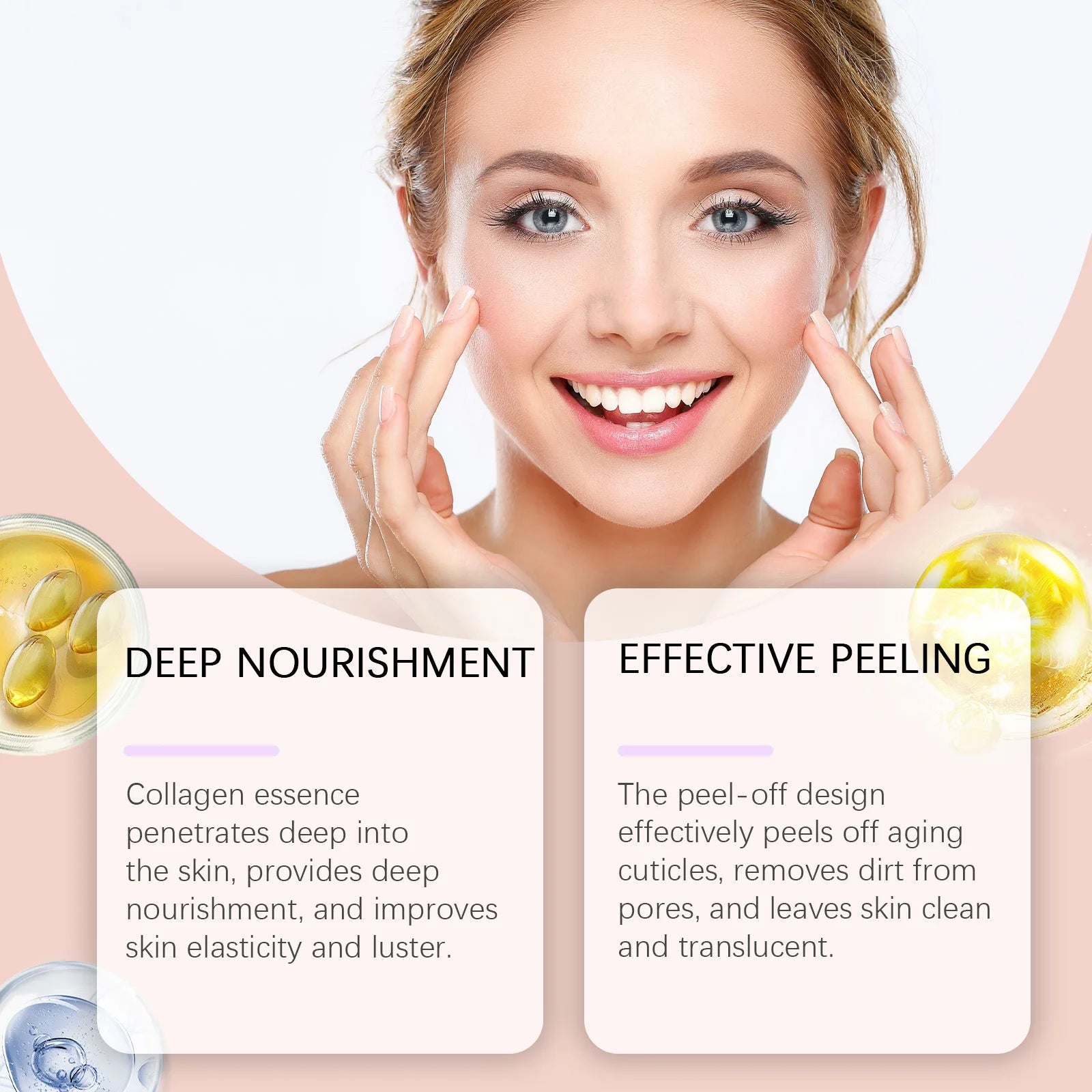 Collagen Overnight Firming Peel-Off Mask for Radiant and Plump Skin - 8