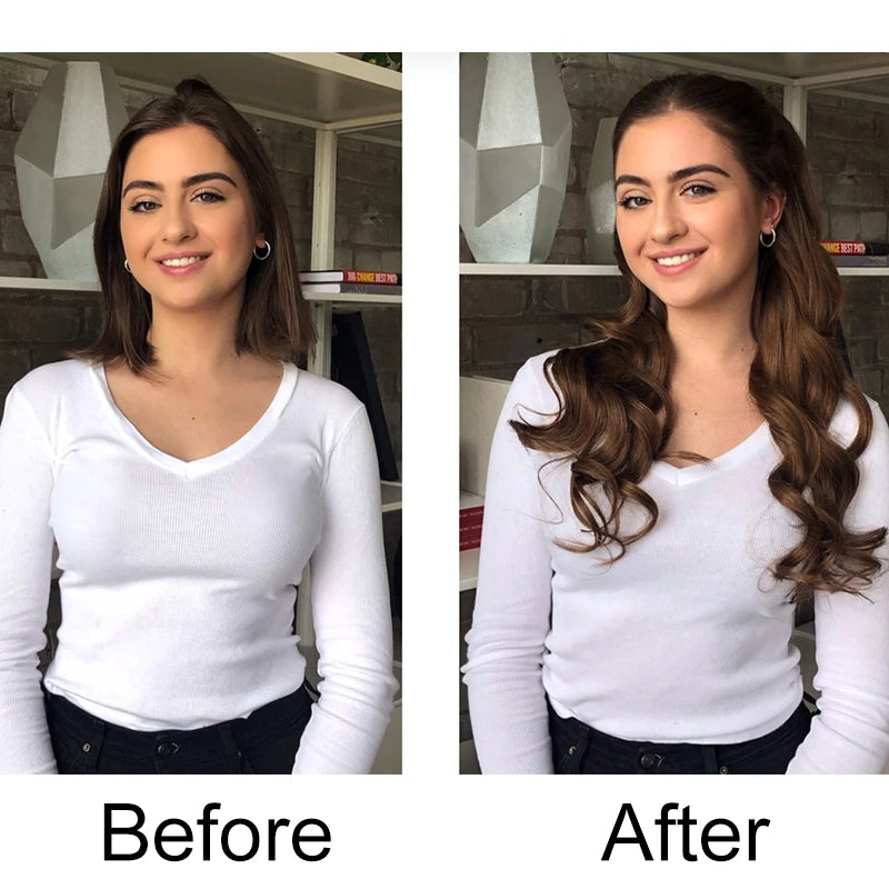 18-Inch Wavy Halo Hair Extension with Invisible Wire - 5