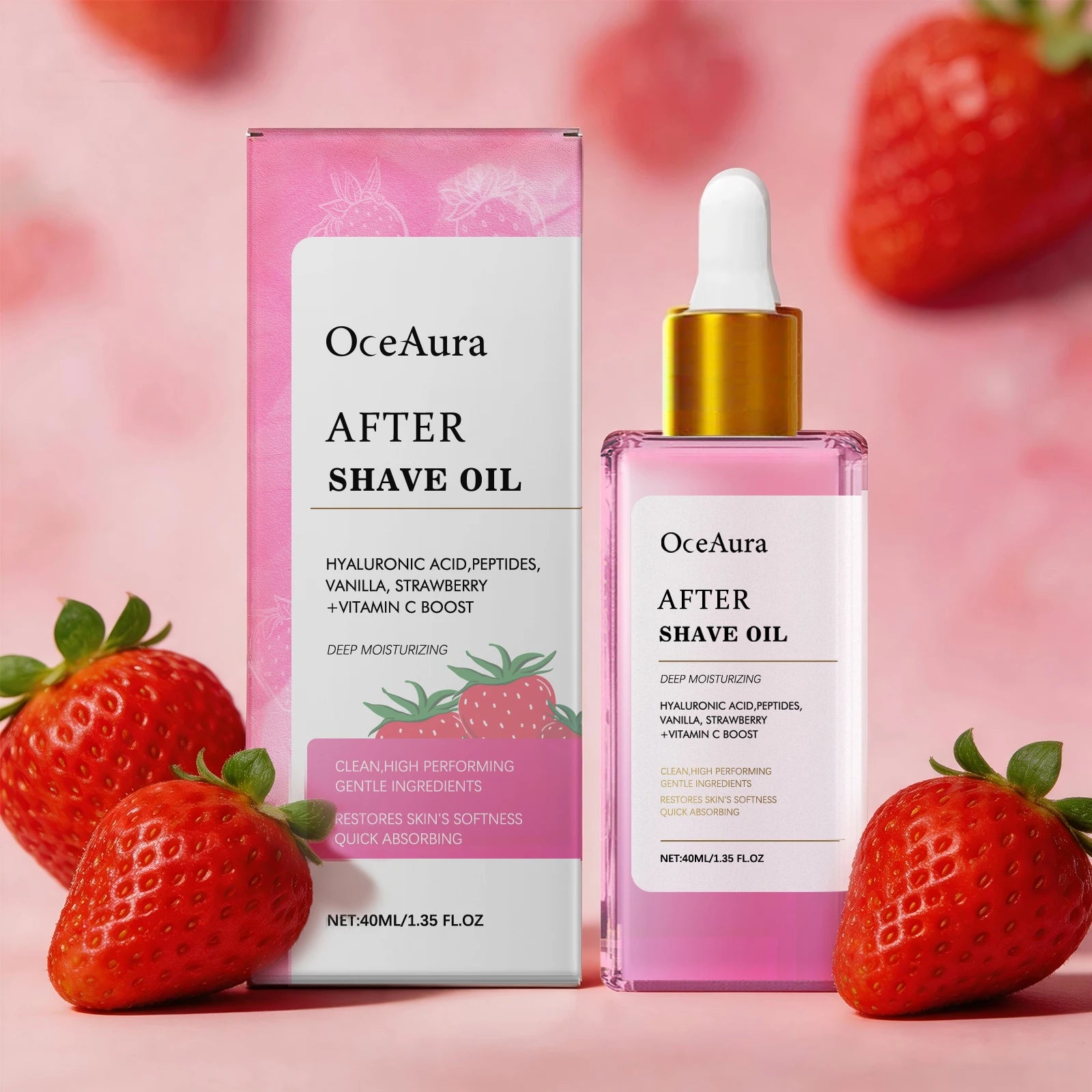 Soothing Strawberry After Shave Oil for Irritation Relief and Hydration - 3