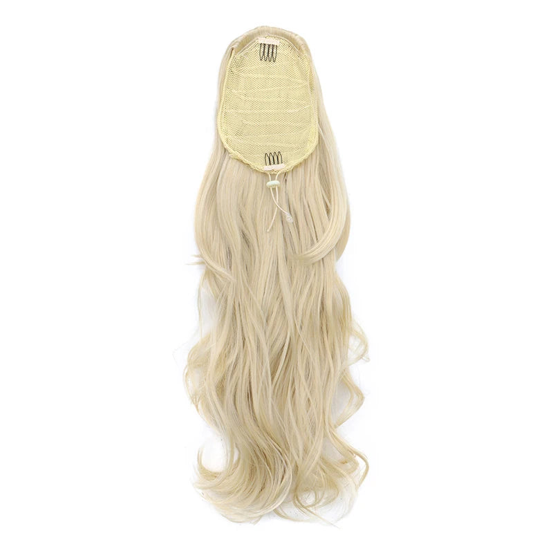 22-Inch Wavy Curly Drawstring Ponytail Extension