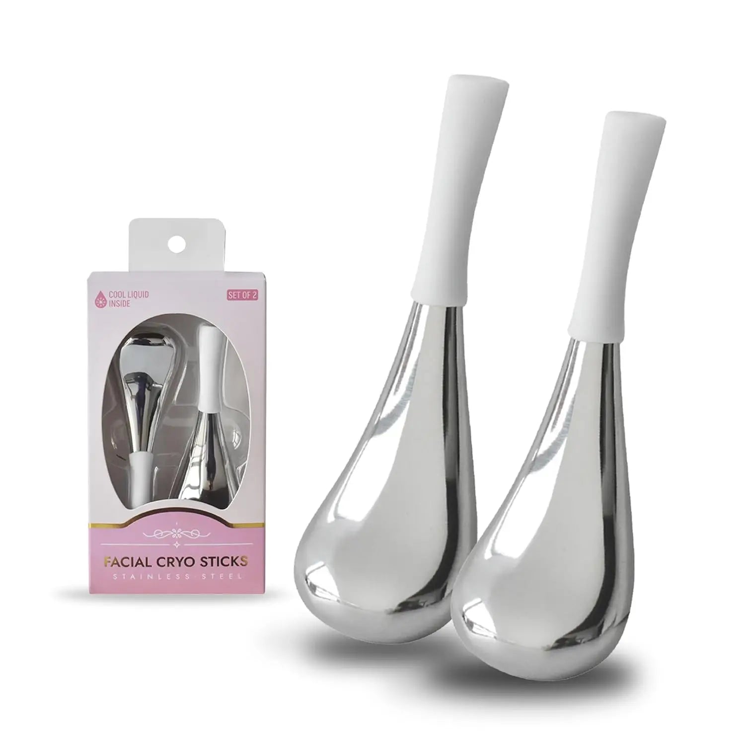 Stainless Steel Cooling Cryo Sticks for Facial Puffiness and Rejuvenation - 1