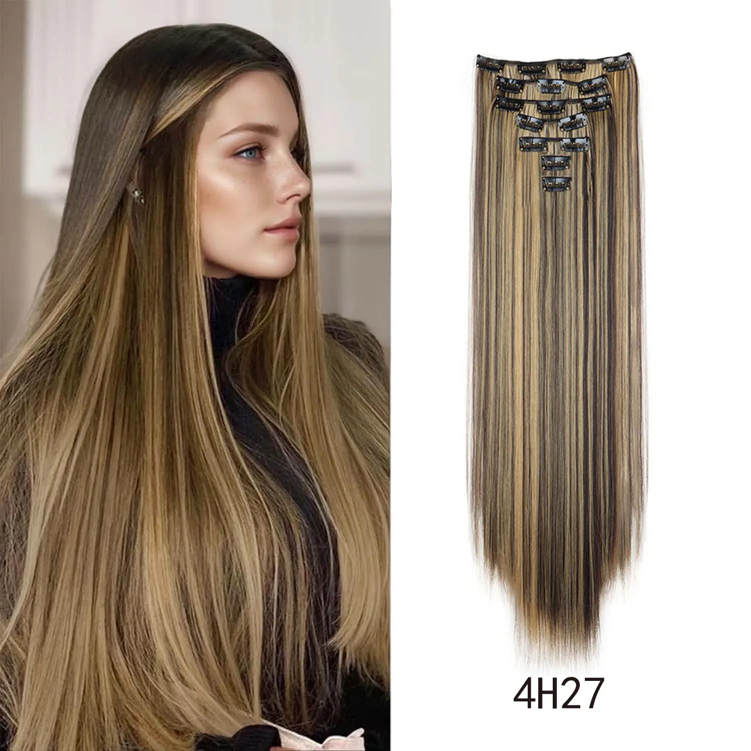 24-Inch Straight Clip-In Hair Extensions for Daily Volume - 11