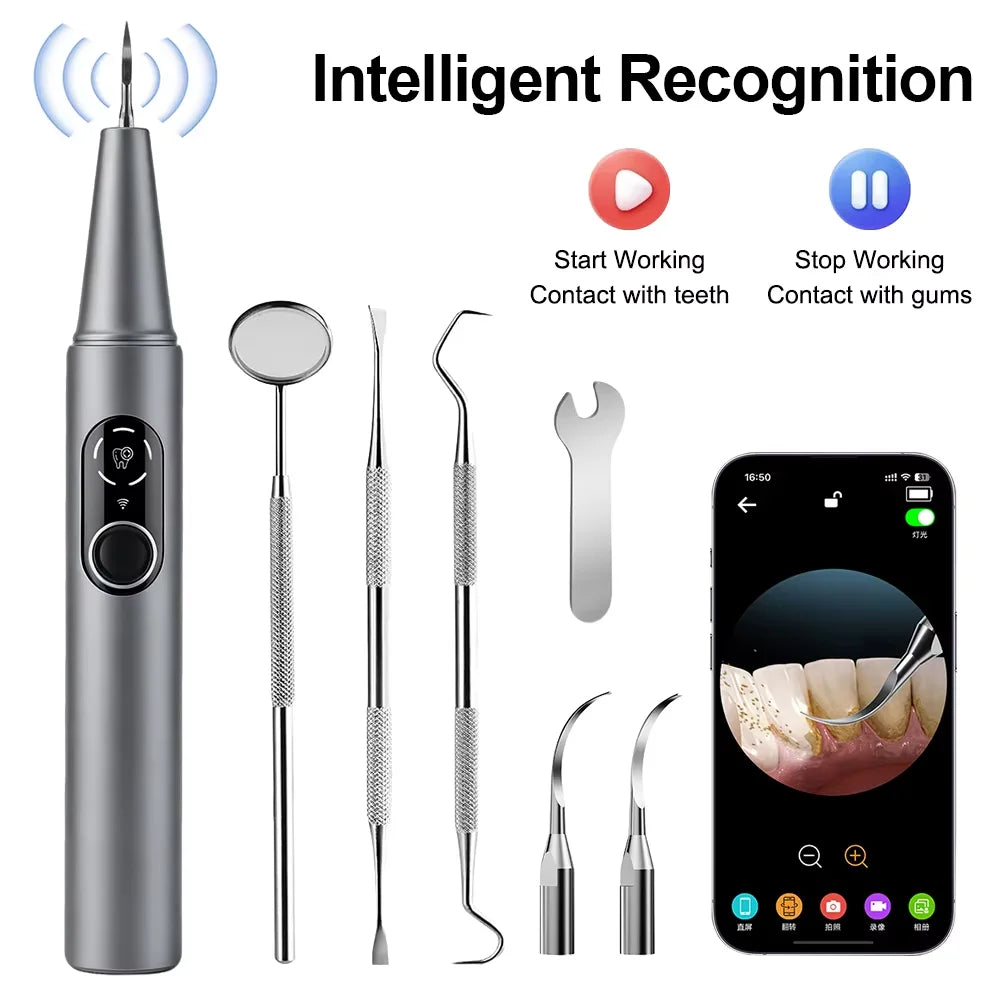 Visual Ultrasonic Dental Scaler with HD Camera for Plaque Tartar Removal