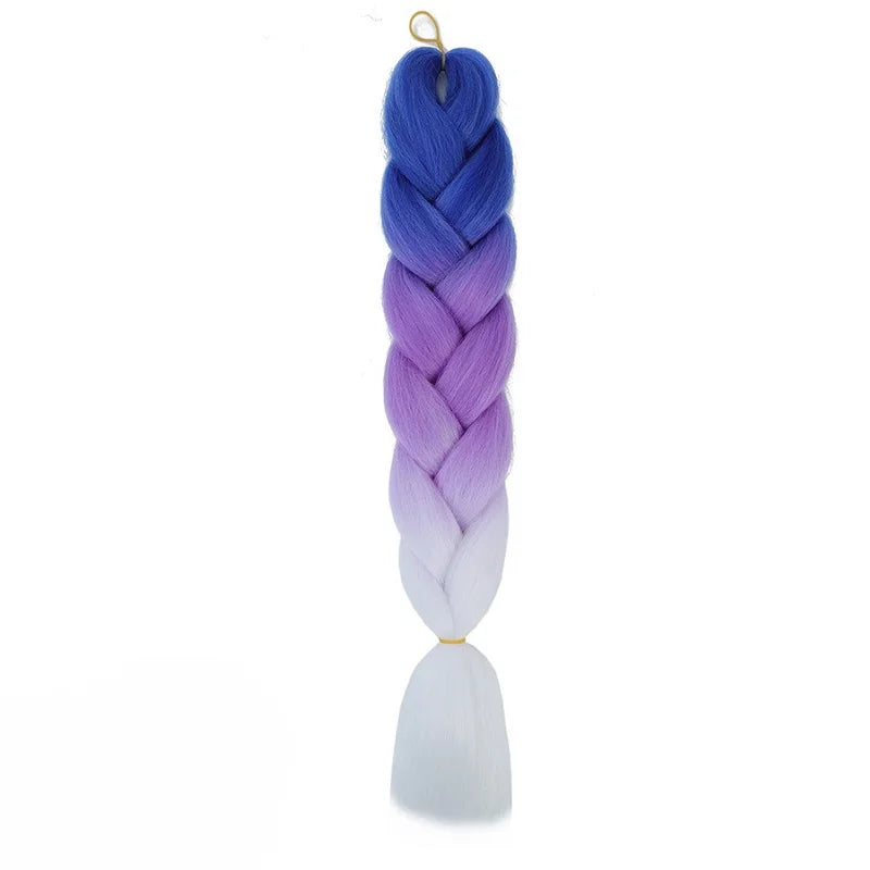 24-Inch Long Colorful Ombre Braiding Hair Extensions - 36