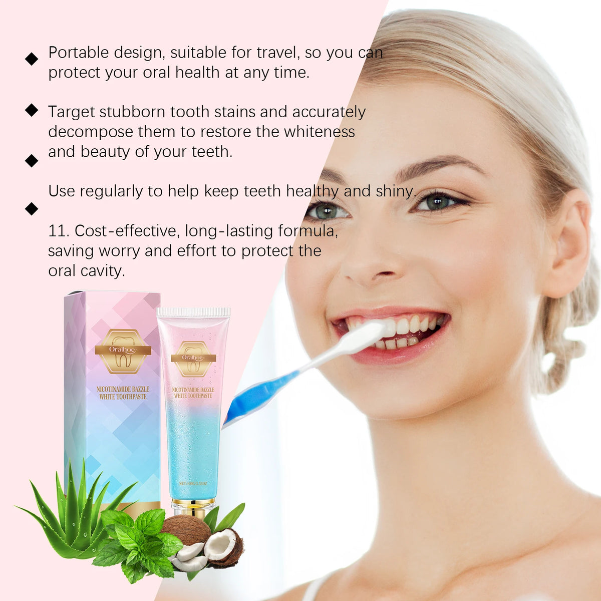 Professional Teeth Whitening Toothpaste for Cavity Repair and Fresh Breath