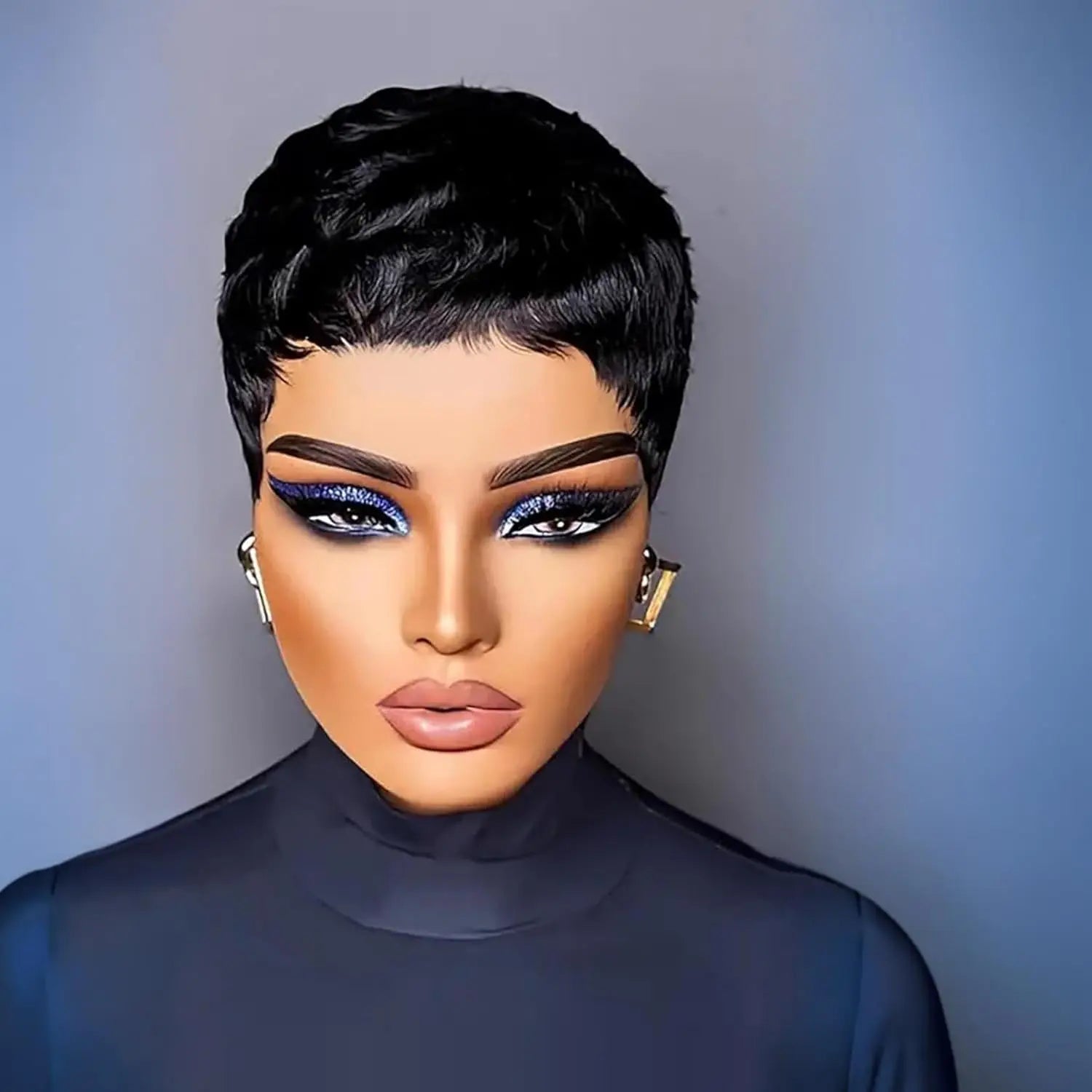 Short Curly Pixie Cut Synthetic Wig for Daily Wear - 2