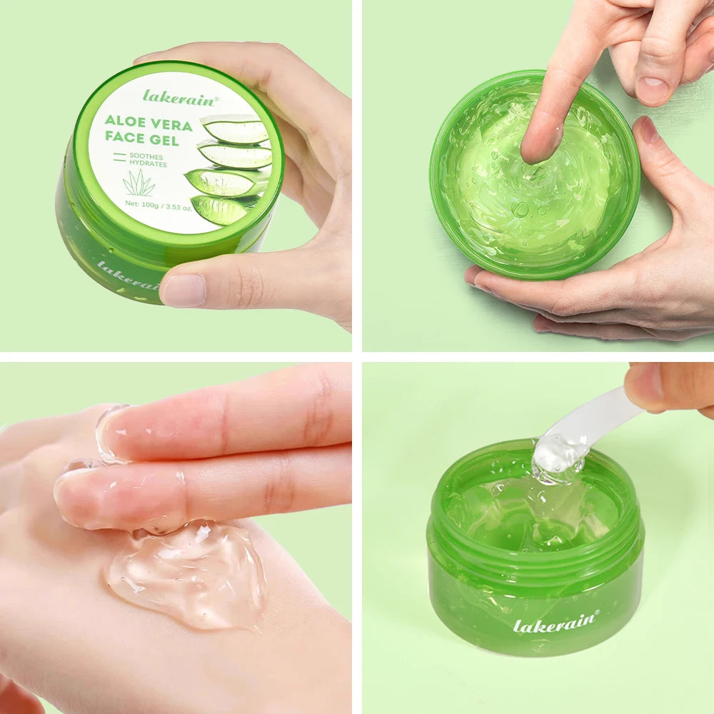 Hydrating Aloe Vera Gel for Soothing and Moisturizing Facial Skin Care