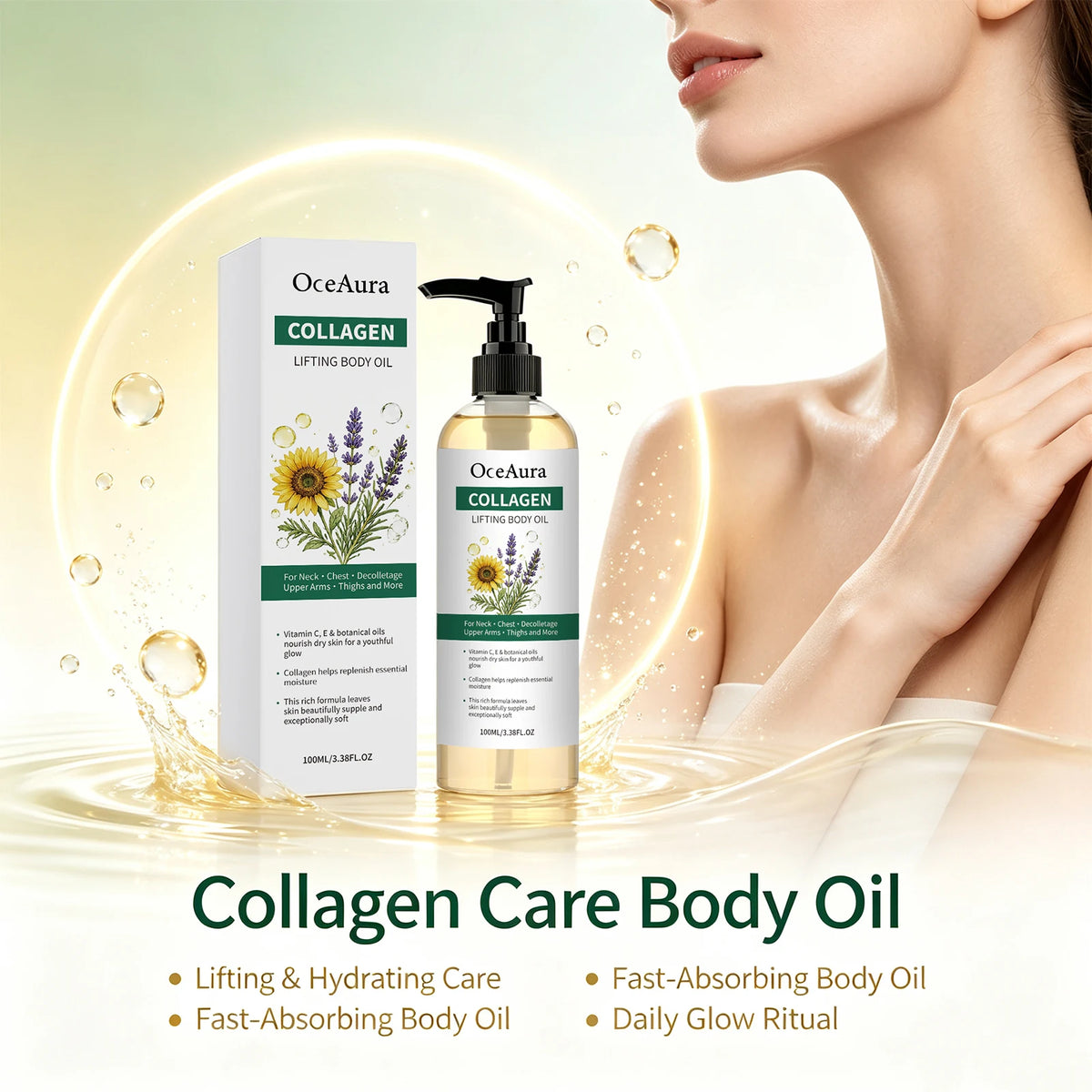 Collagen Nourishing Body Oil for Smooth Hydrated Skin