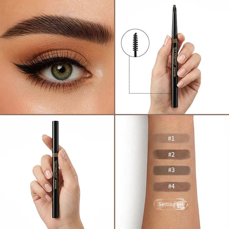 2-in-1 Waterproof Eyebrow Pencil and Gel for Natural Smudge-Proof Brows - 17