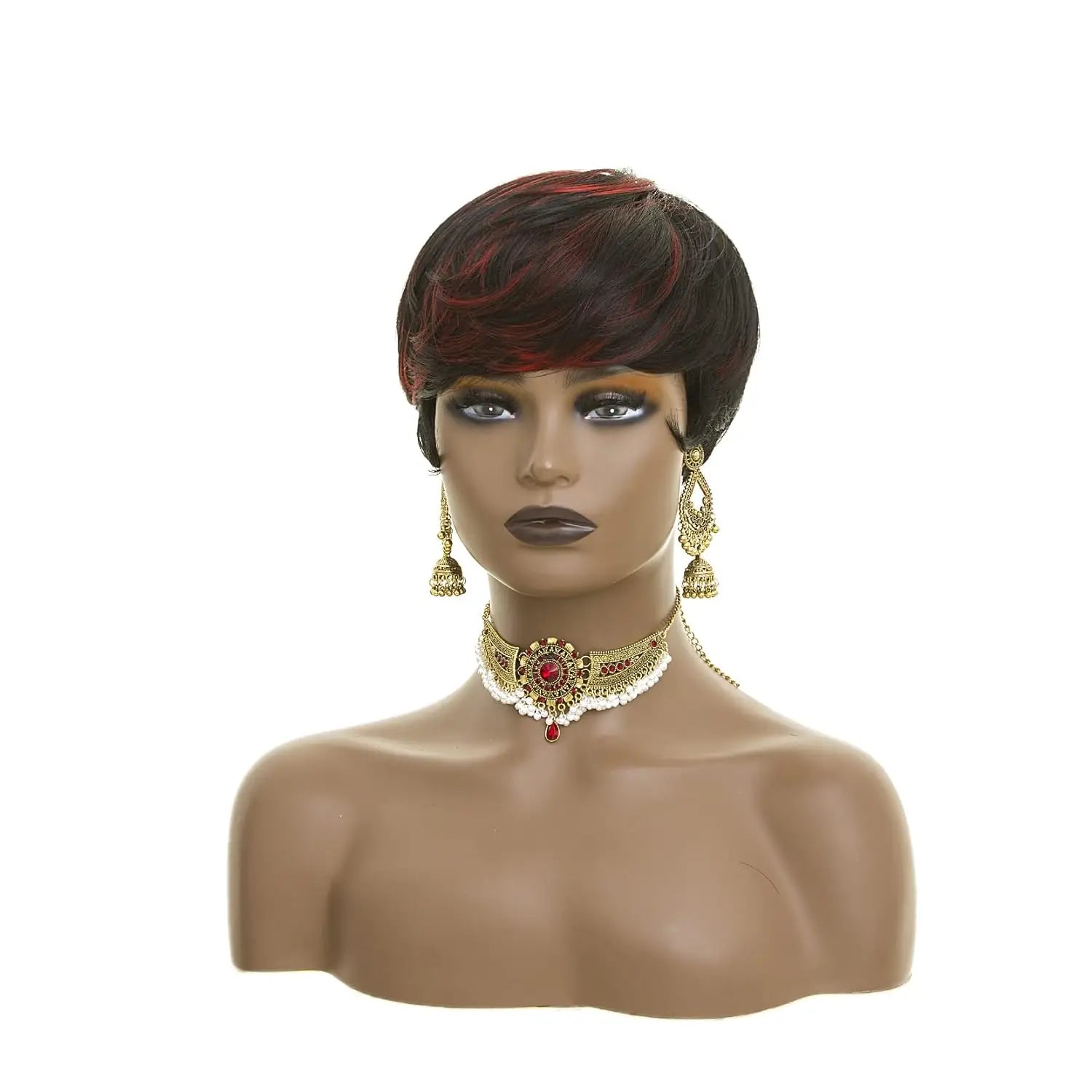 Short Red Pixie Cut Synthetic Wig for Daily Wear - 5