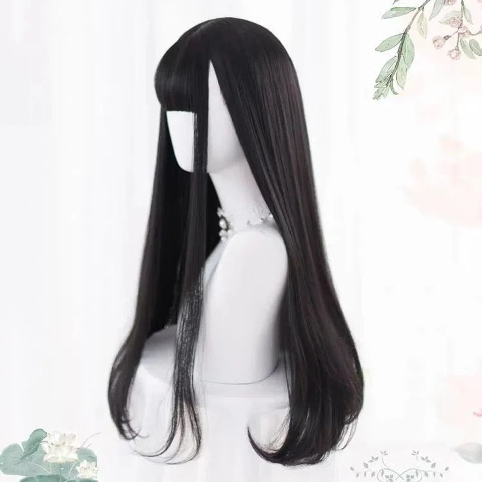 Long Wavy Ash Blonde Synthetic Wig with Bangs - 23
