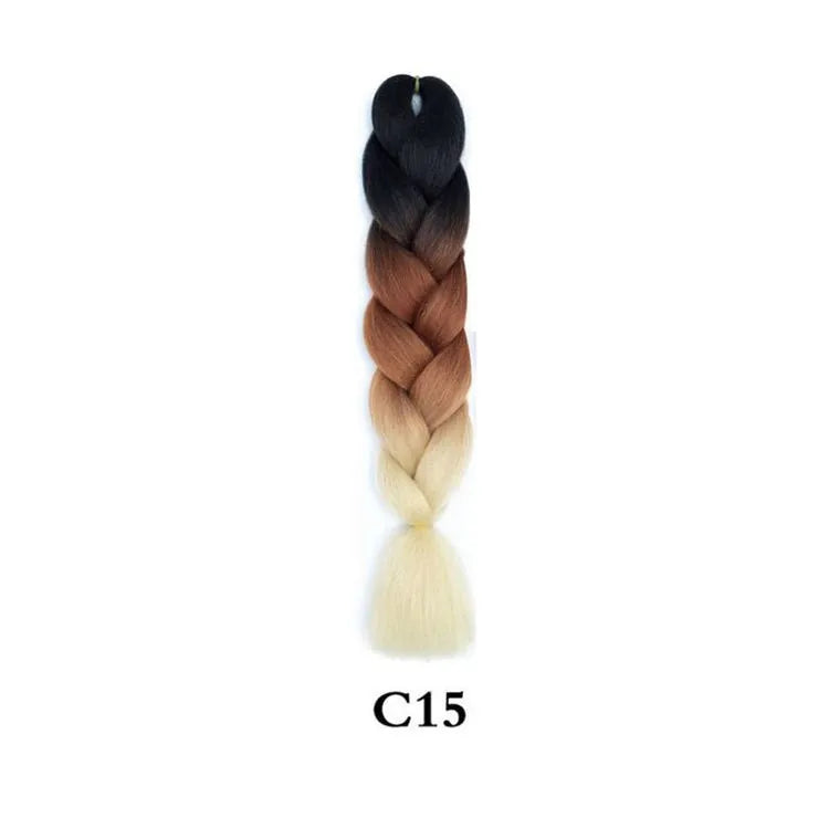 24-Inch Synthetic Jumbo Braiding Hair Extensions for Twist Crochet Braids