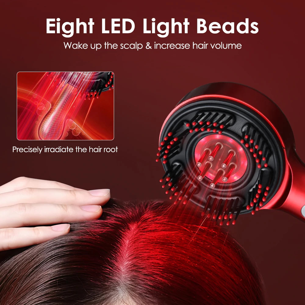 Electric Scalp Massage Comb with Liquid Applicator for Hair Growth