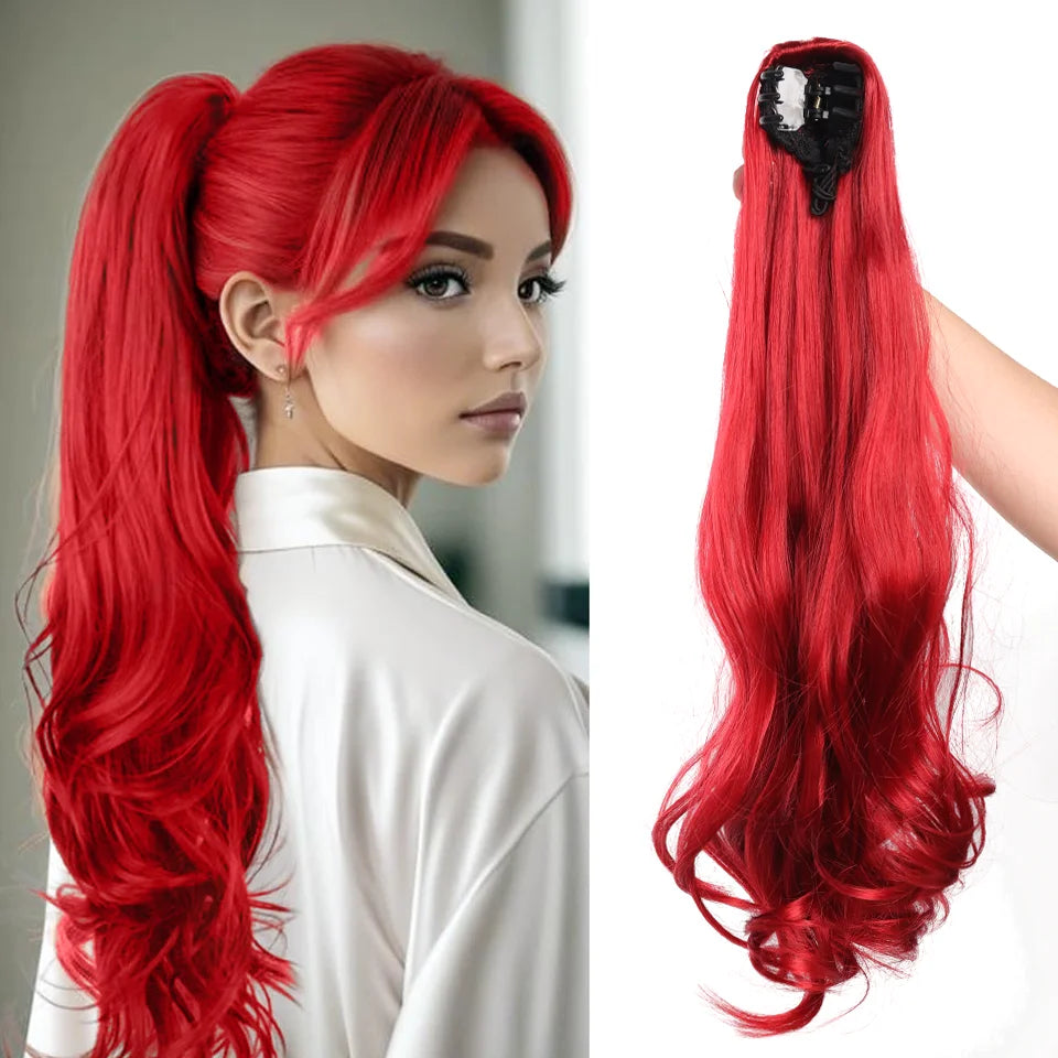 18 Inch Wavy Ponytail Hair Extension Clip-In Hairpiece - 9