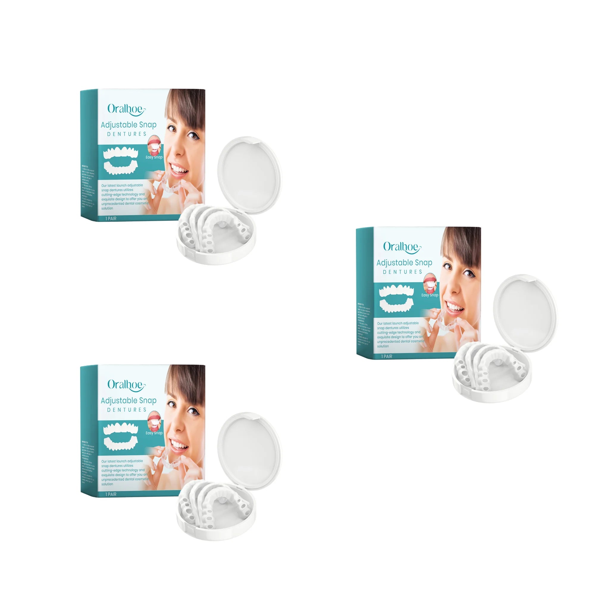 Adjustable Snap-On Dentures for Missing Teeth and Smile Repair - 14
