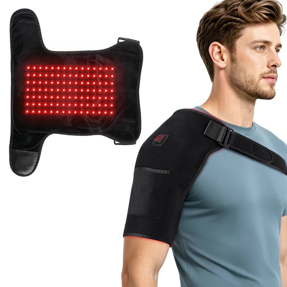 Red Light Therapy Heated Shoulder Brace for Pain Relief and Recovery - 1