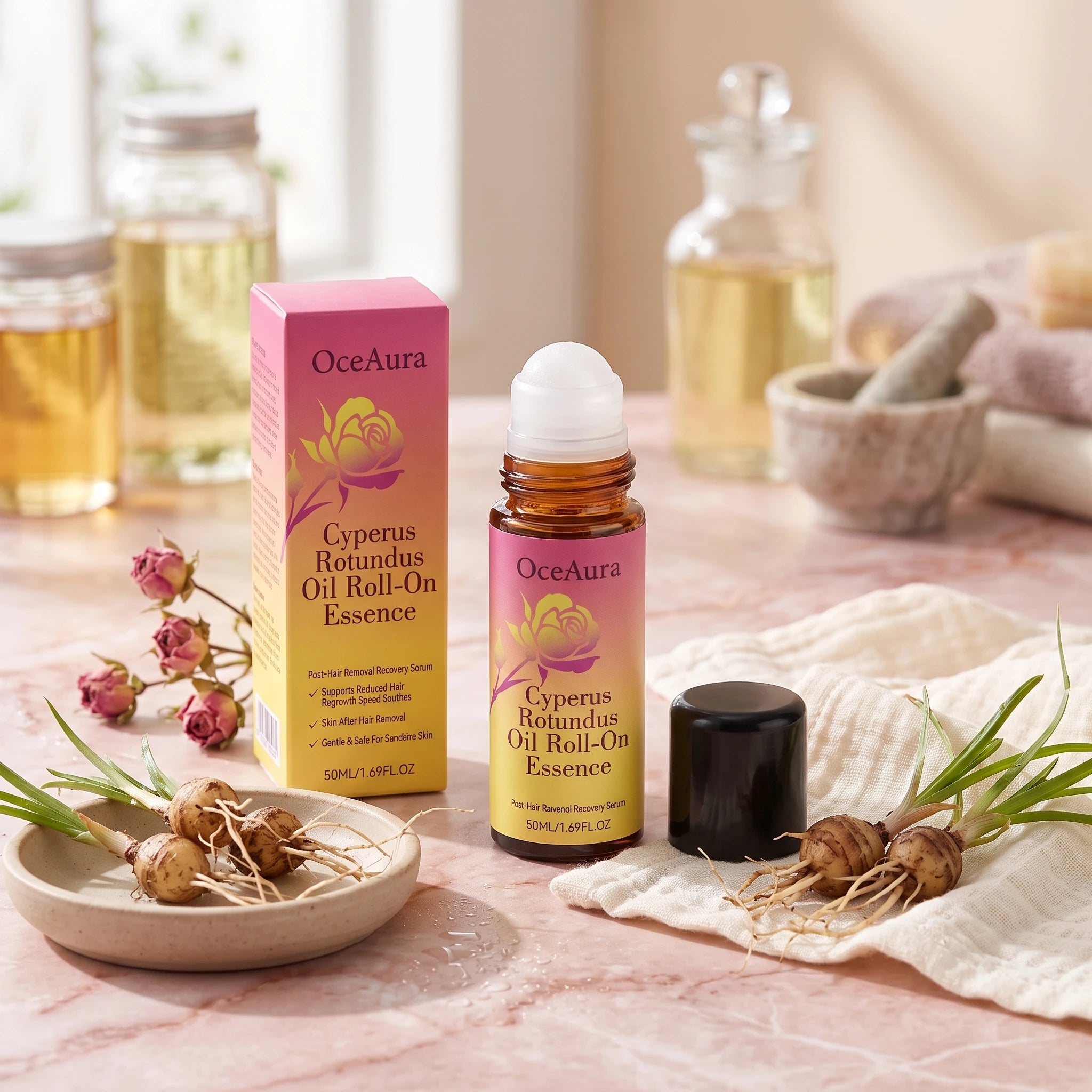 Soothing Roll-On Oil Essence for Skin Recovery After Hair Removal - 2