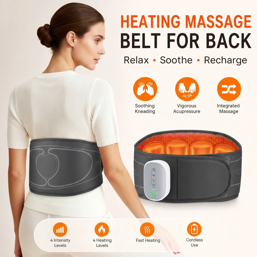 Cordless Heated Back Massage Belt with Air Compression - 1