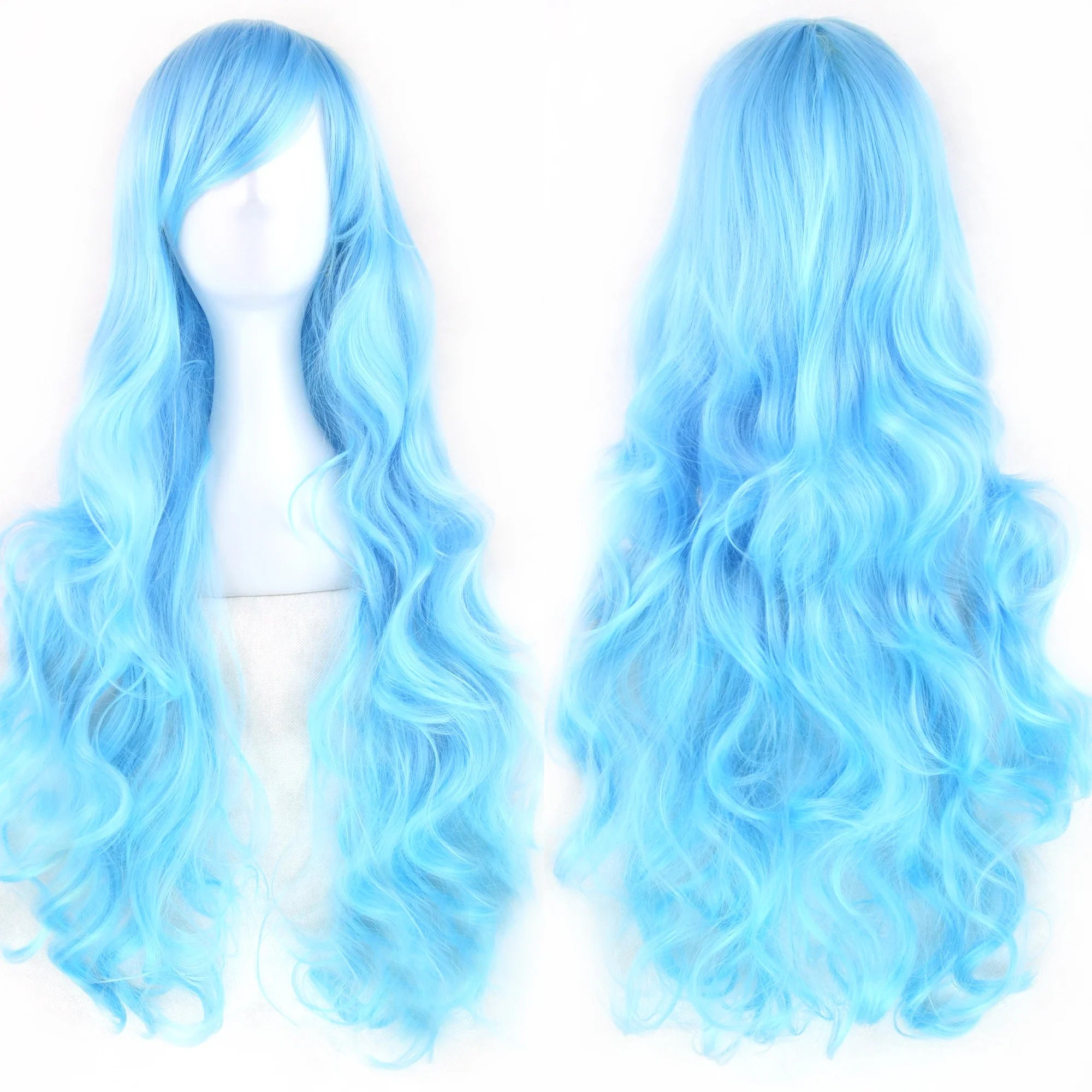 Long Curly Heat-Resistant Synthetic Cosplay Wig for Costume Parties - 29