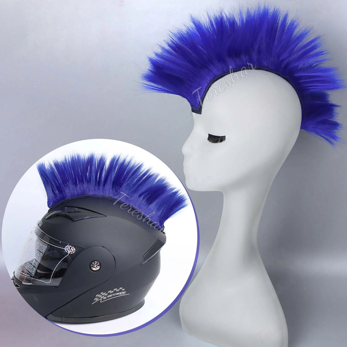 Colorful Mohawk Wig for Cosplay Costume Parties and Crazy Hair Days