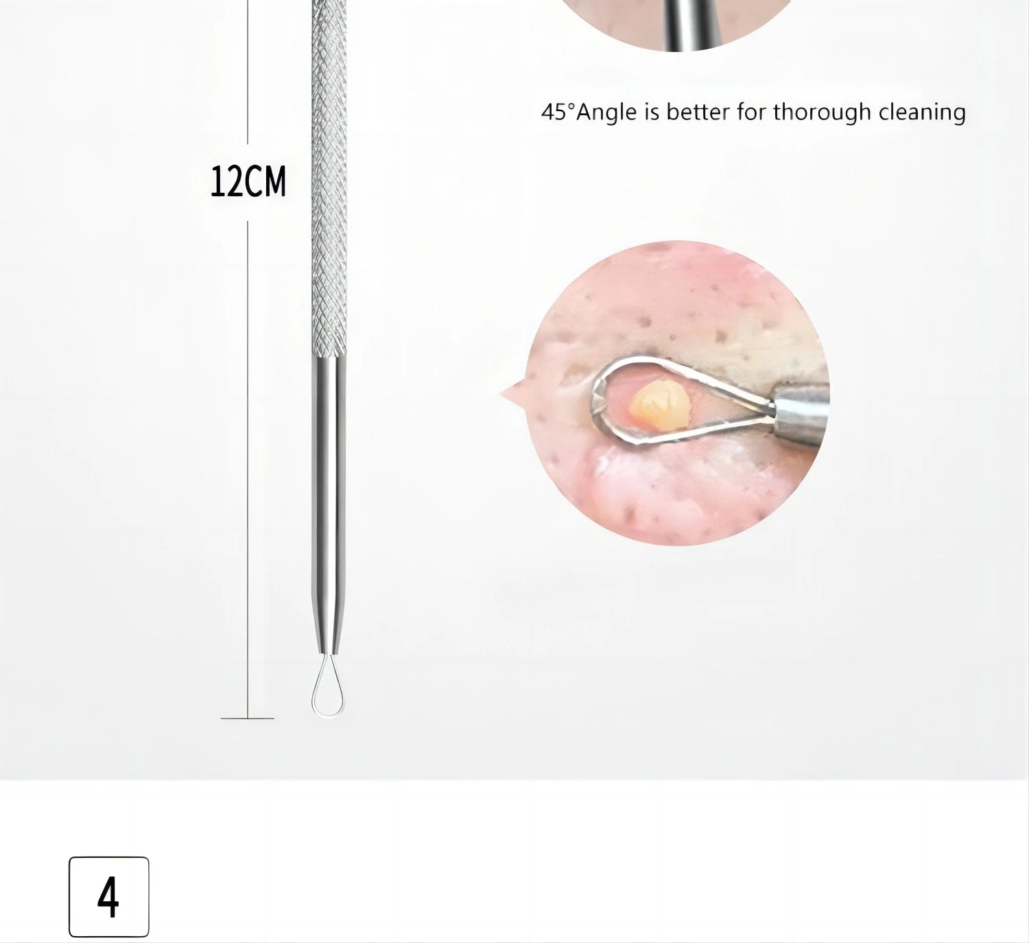 Professional Stainless Steel Blackhead and Pimple Extractor Tool Kit - 15