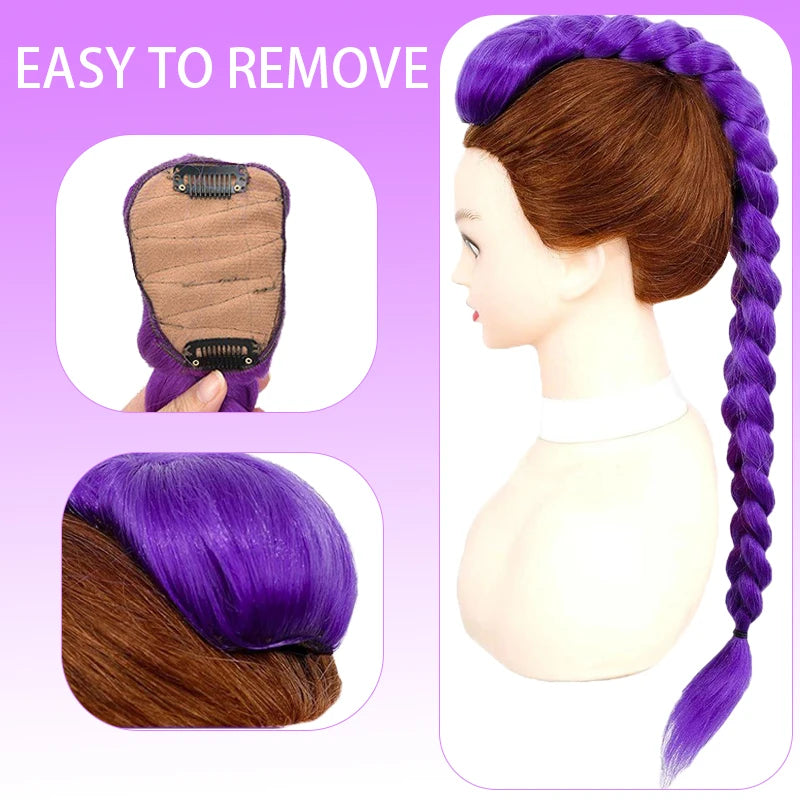 Kinky Straight Clip-In Braid Ponytail Extension