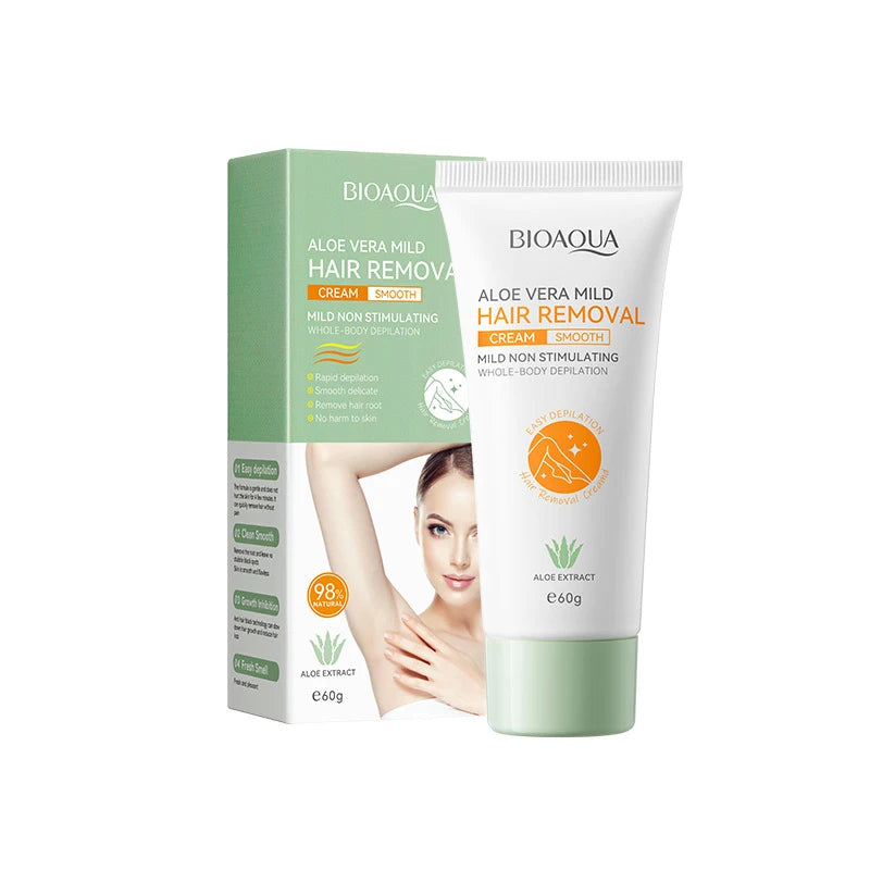 Pain-Free Aloe Vera Hair Removal Cream for Sensitive Skin - 15