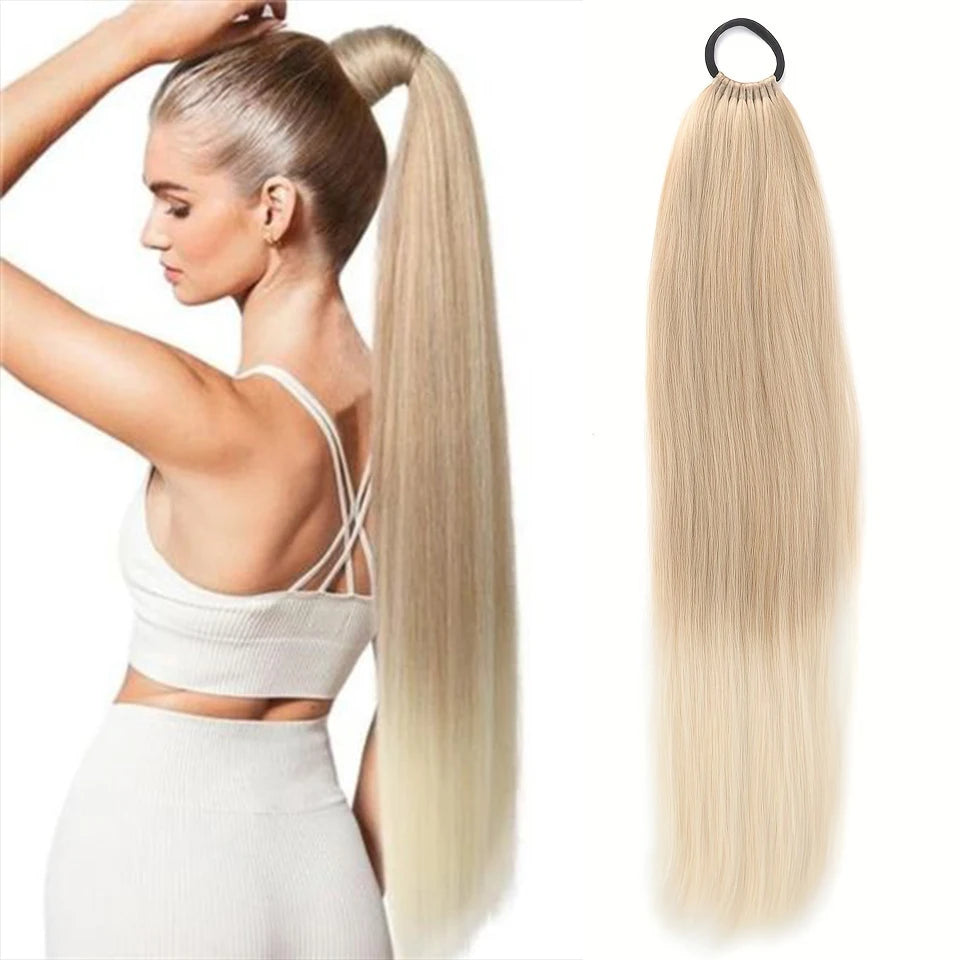 24-Inch Straight Synthetic Ponytail Extension