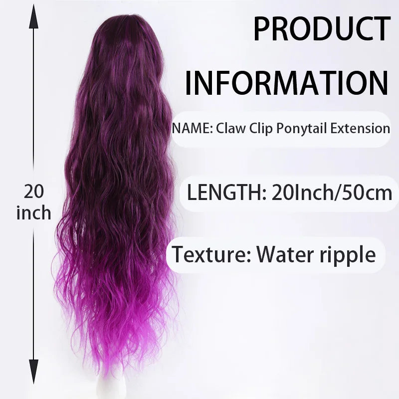 24 Inch Wavy Ponytail Hair Extension with Comb