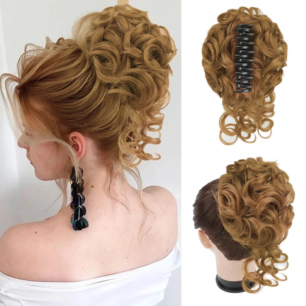 8-Inch Curly Claw Clip Ponytail Hair Extension for Instant Volume