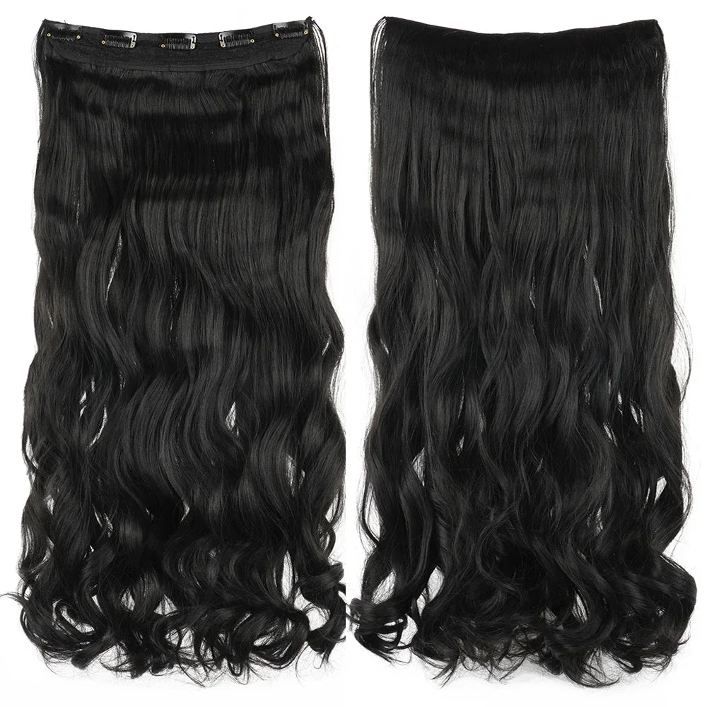 Wavy Clip-In Synthetic Hair Extensions for Instant Volume - 21