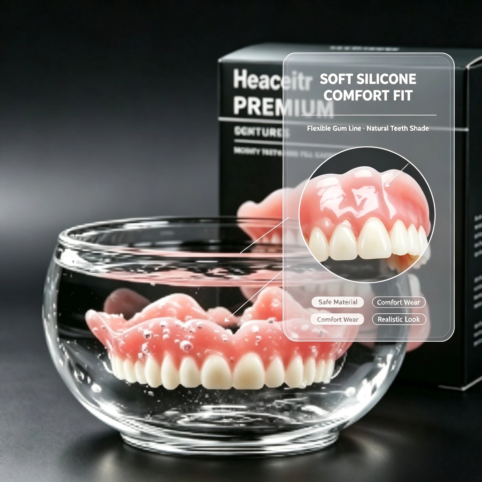 Custom Fit Silicone Dentures for Comfortable and Natural Looking Smile - 1