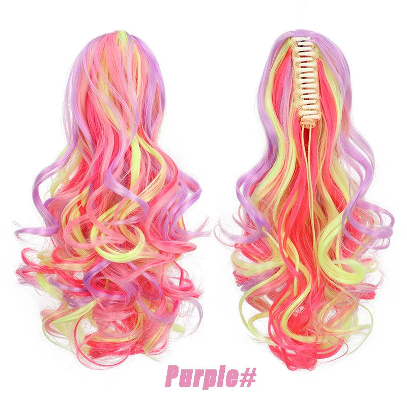 14-Inch Wavy Ombre Claw Clip Ponytail Hair Extension - 15