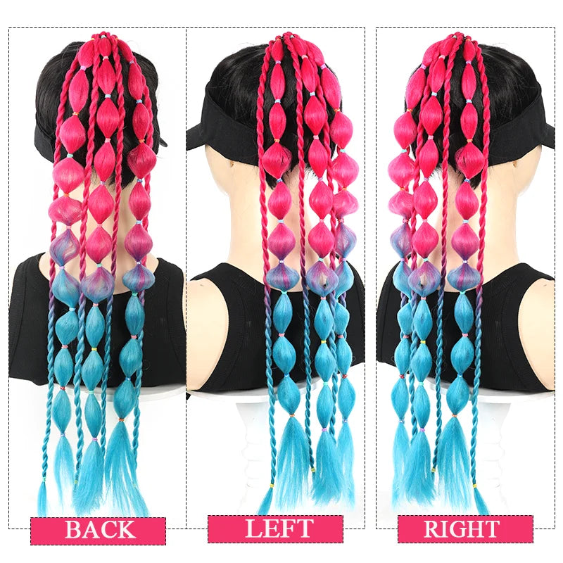 Ombre Bubble Braid Ponytail Extension for Girls