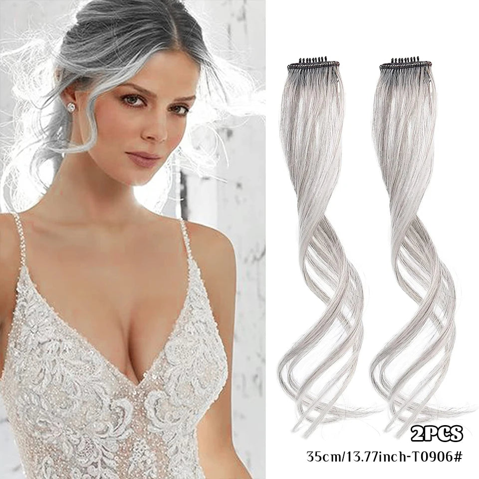 Clip-In Synthetic Hair Side Bangs for Instant Volume - 37
