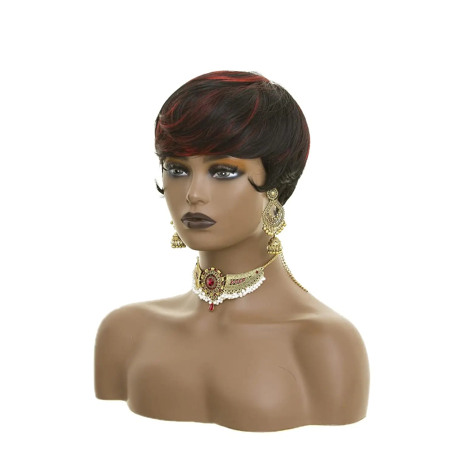 Short Red Pixie Cut Synthetic Wig for Daily Wear - 3